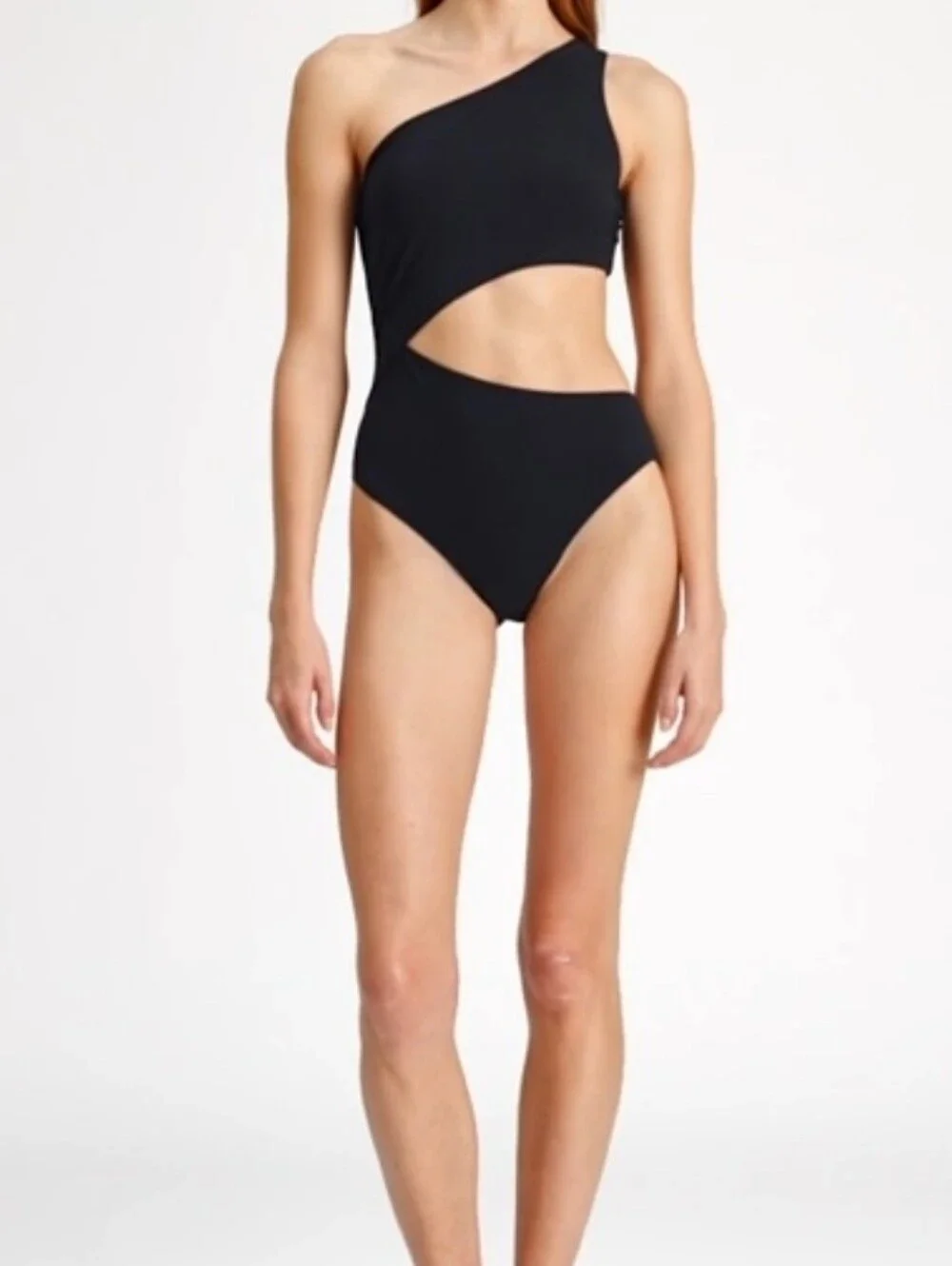 Tory Burch Black Cut-Out Swimsuit, Size S